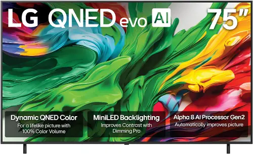 75QNED85AUA.AUS LG 75 85A Series QNED evo AI Mini-LED 4K UHD Smart webOS TV