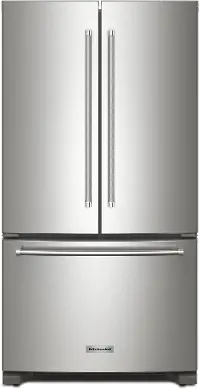 KRFC136RPS KitchenAid 20 Cu Ft French Door Refrigerator - Counter Depth Stainless Steel
