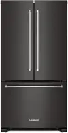 KRFC136RBS KitchenAid 20 Cu Ft French Door Refrigerator - Counter Depth Black Stainless Steel