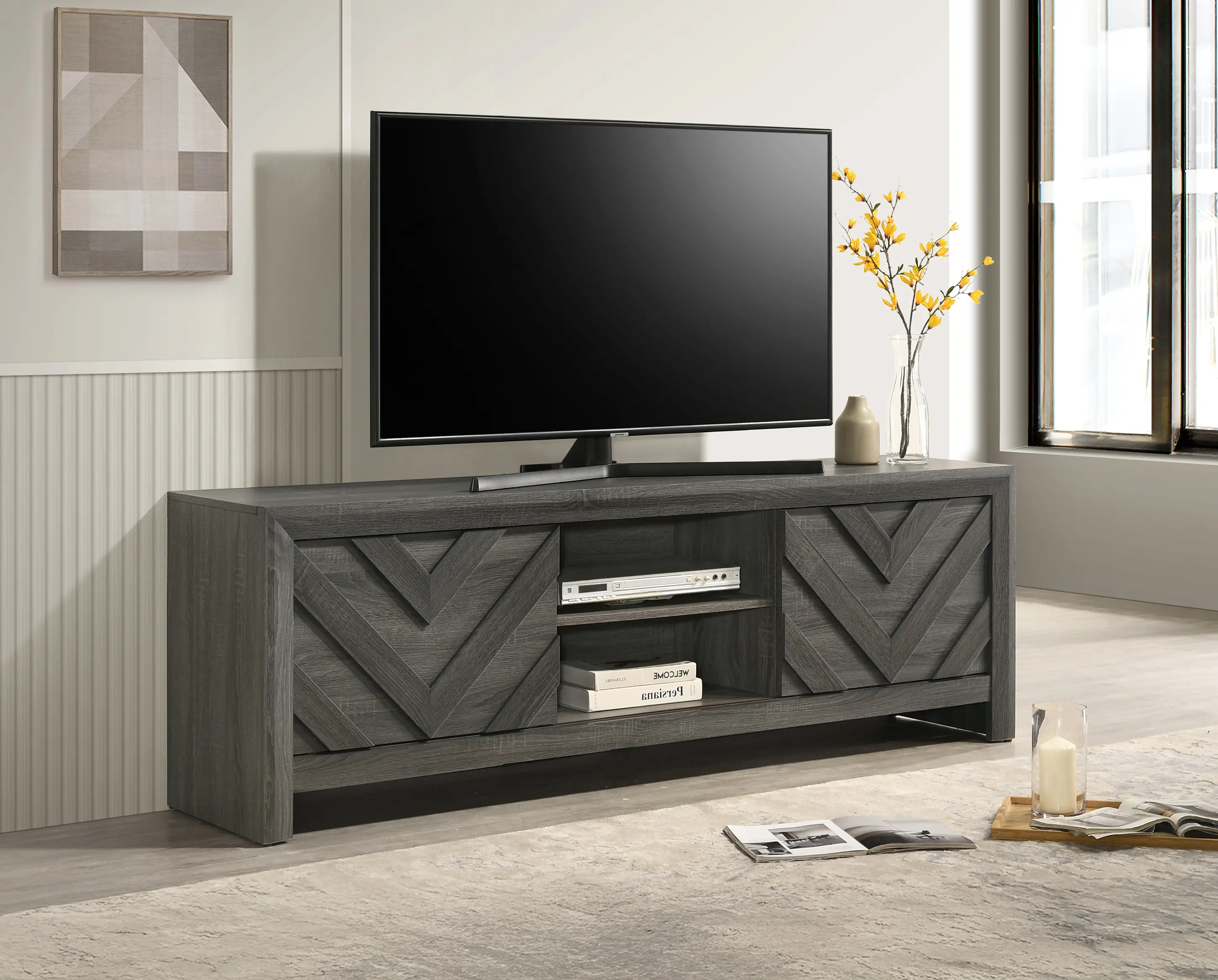 Valor Gray TV Stand-2