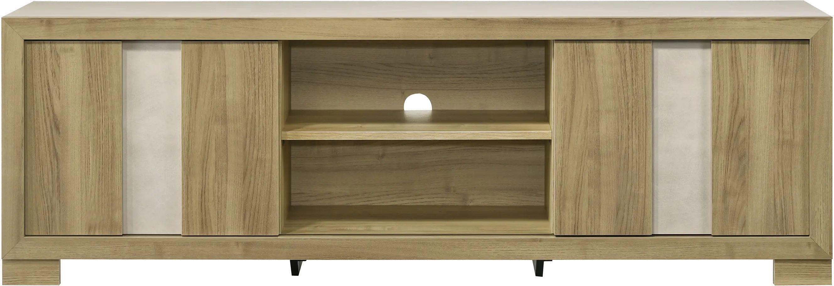 Rangley Brown and White TV Stand-1