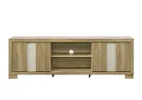 Rangley Brown and White TV Stand