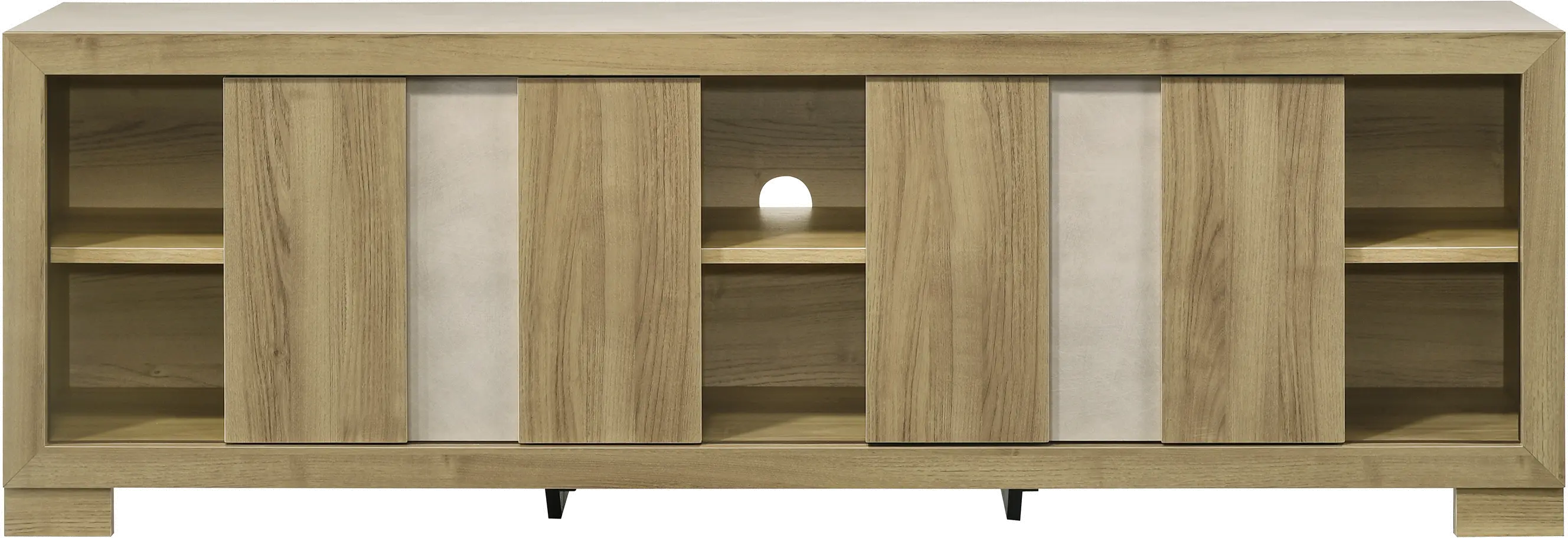 Rangley Brown and White TV Stand-3