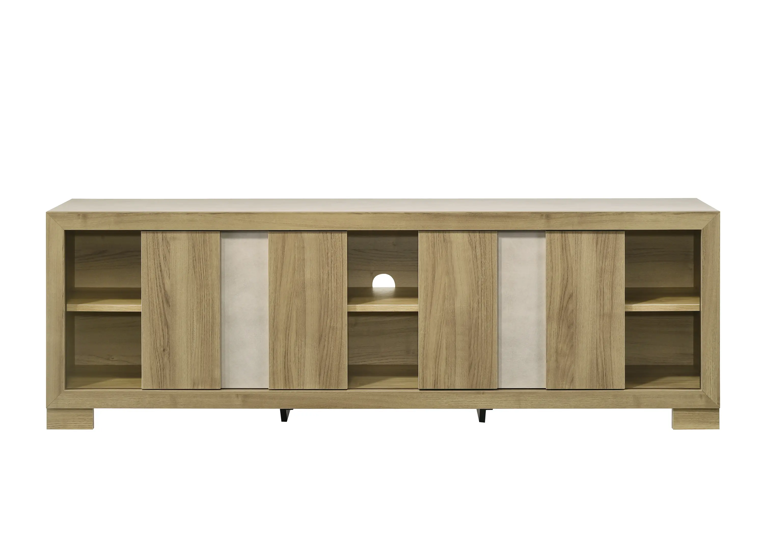 Rangley Brown and White TV Stand-3