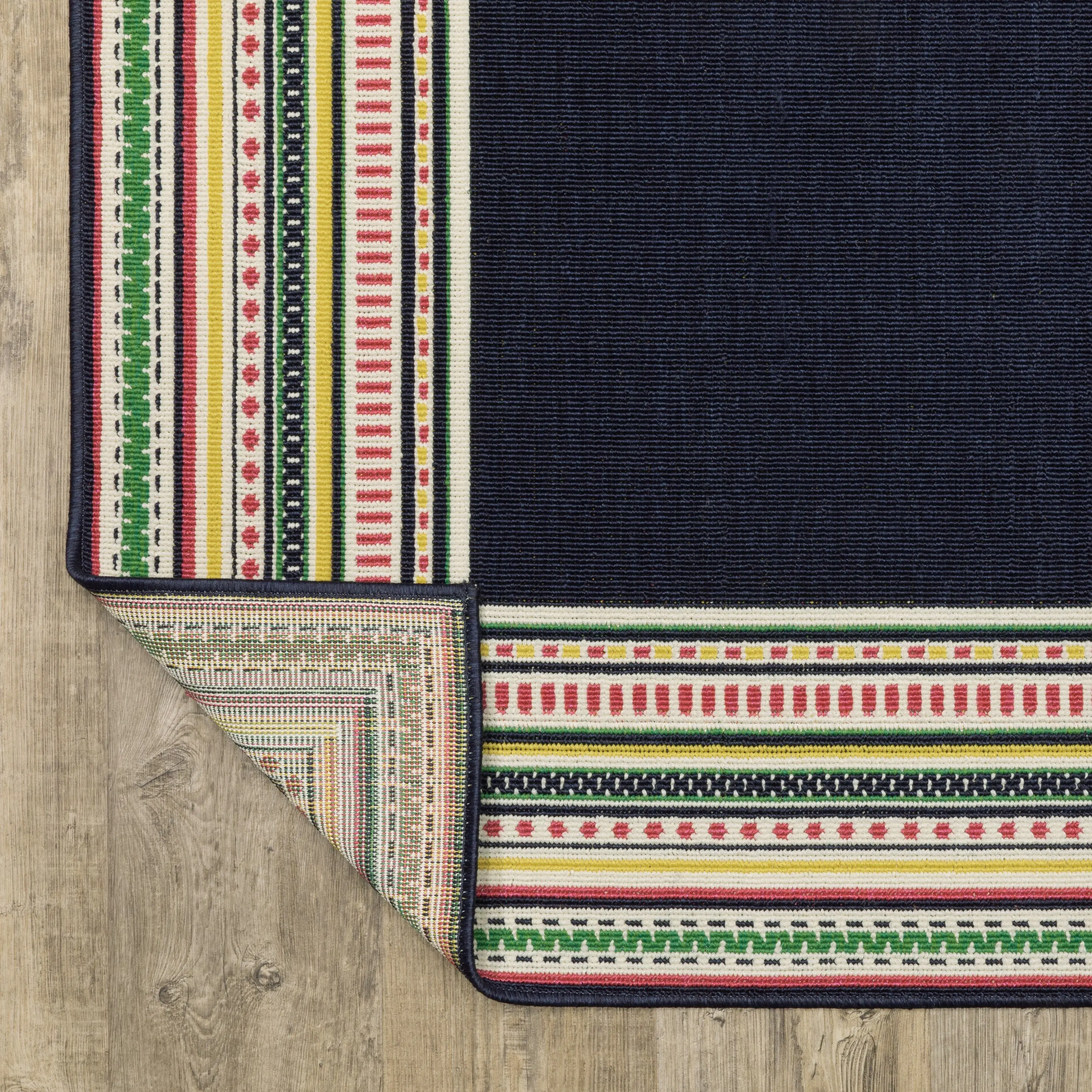 Havana 8 x 10 Navy and Multi Outdoor Area Rug-6