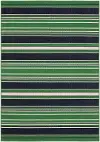 Havana 5 x 8 Striped Green and Navy Outdoor Area Rug