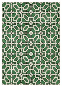 Havana 8 x 10 Green and Ivory Outdoor Area Rug