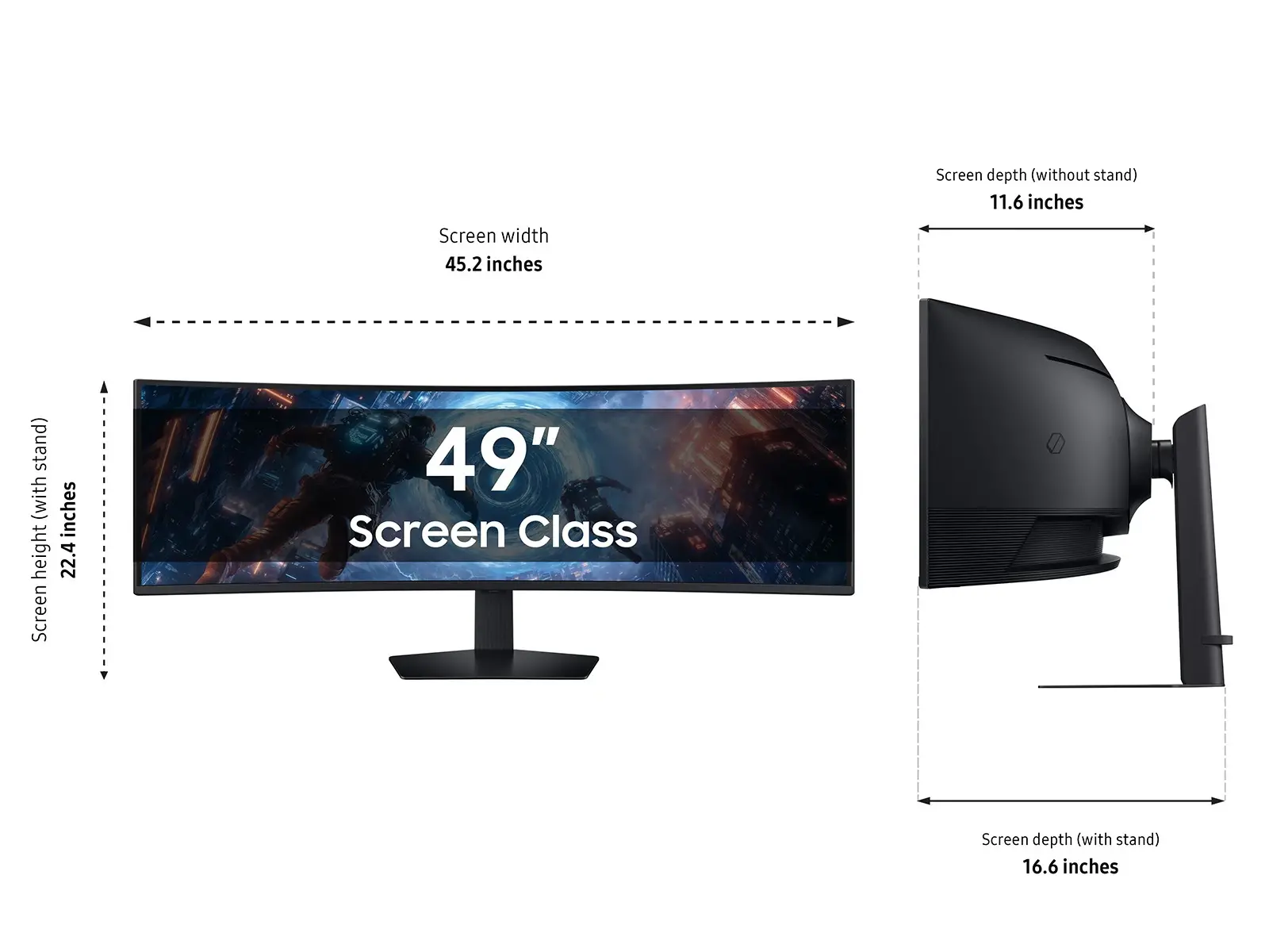 LS49FG910ENXZA Samsung Odyssey G95C 49  Dual 1440p HDR 144 Hz Curved Ultrawide Gaming Monitor - Black-2