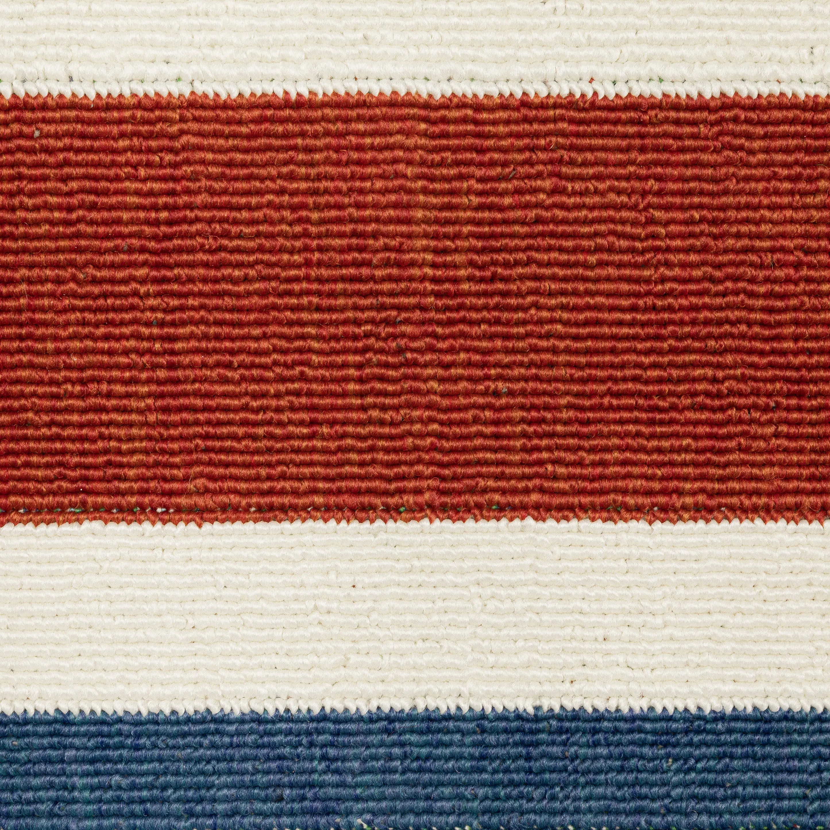 Meridian 8 x 10 Red and Blue Striped Outdoor Patio Rug-5