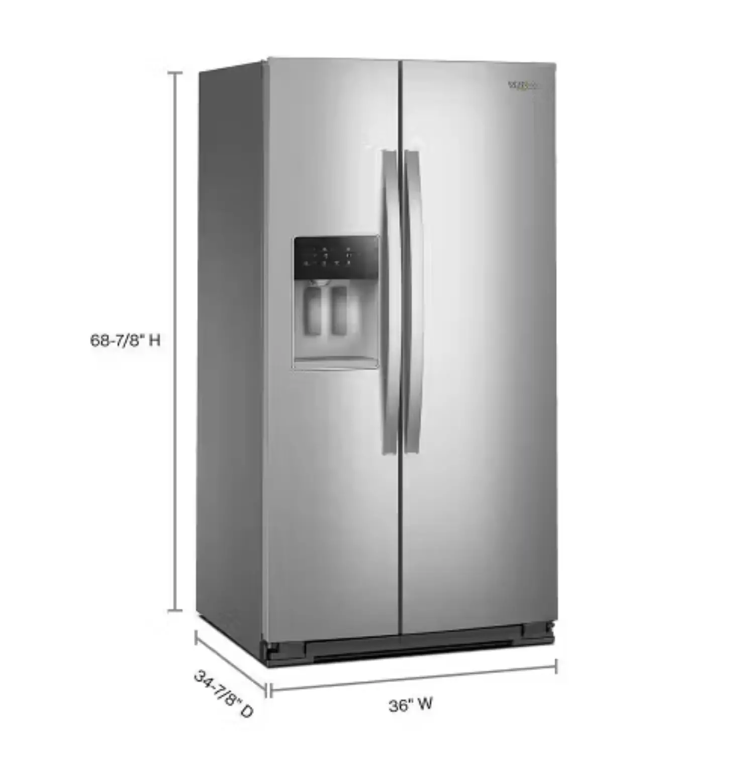 WRSF5536RZ Whirlpool 28.7 Cu Ft Side-By-Side Refrigerator - Stainless Steel-3