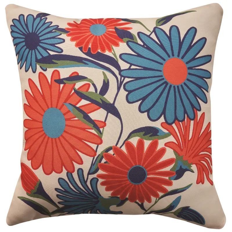 Outdoor Floral Red and Blue 20