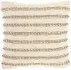 Benji Square Natural Striped Throw Pillow