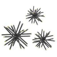 Large Iron Rod Black Statuaries