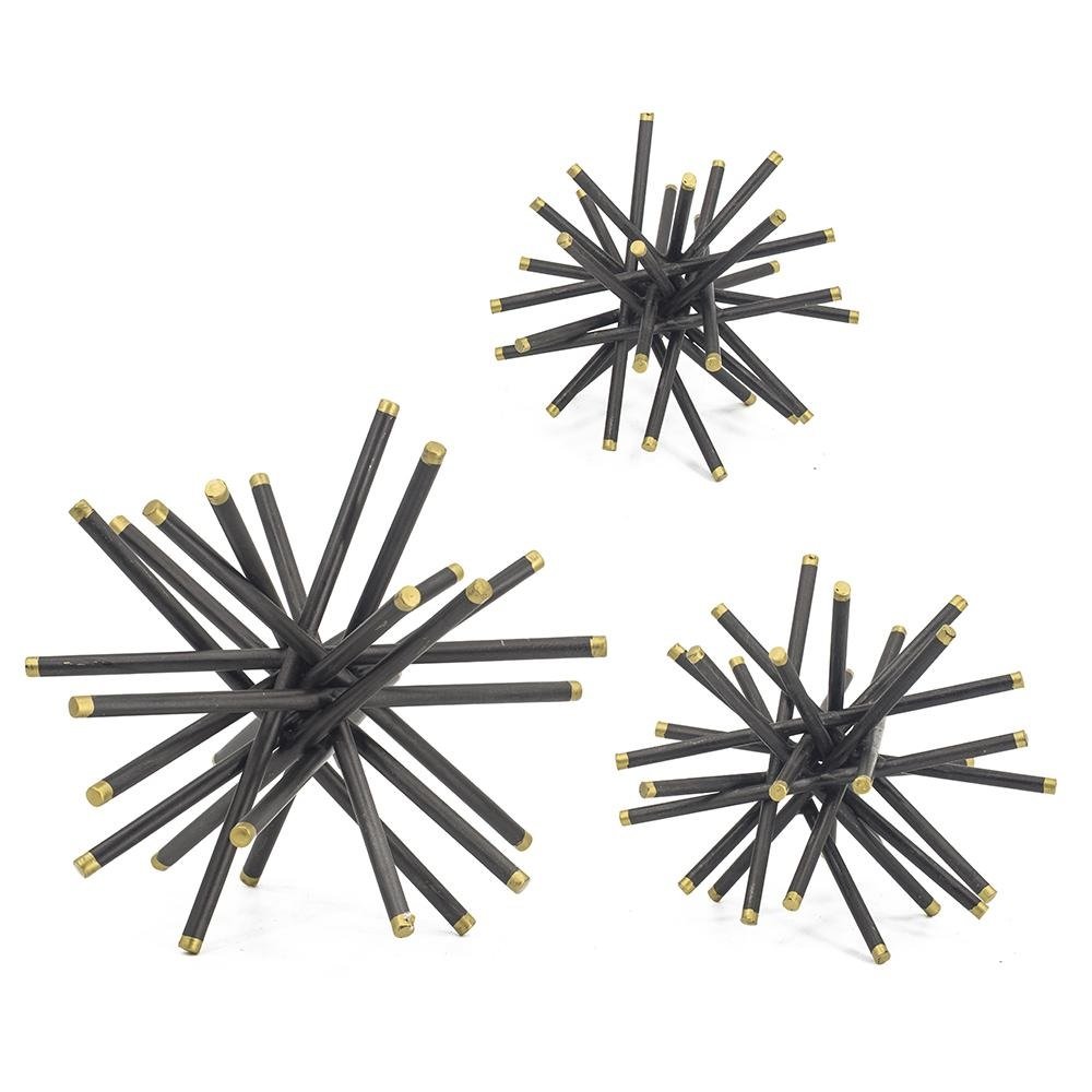Small Iron Rod Black Statuaries