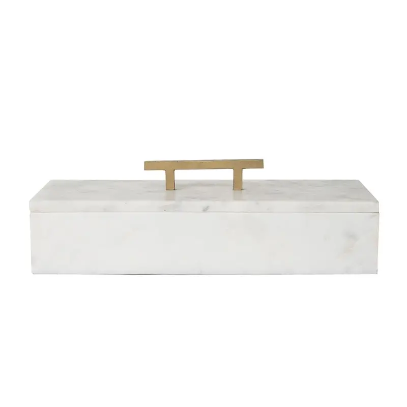 White Marble Lidded Box