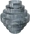 Multi Tiered Smoked Blue Vase