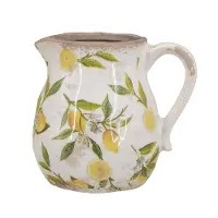 White Ceramic Pitcher Vase