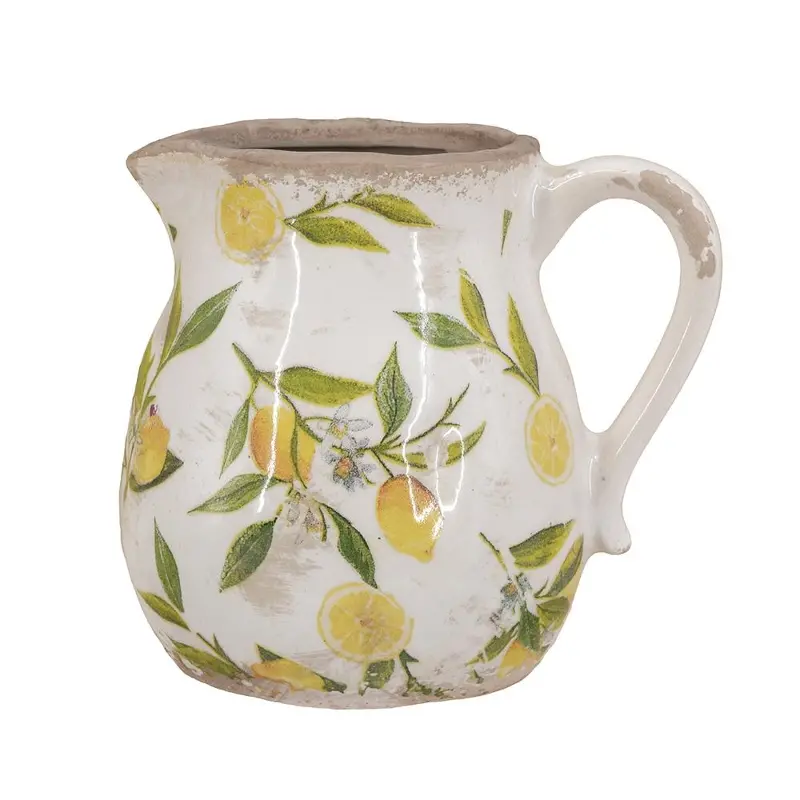 White Ceramic Pitcher Vase