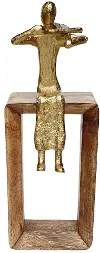 Gold Tall Musician Figure