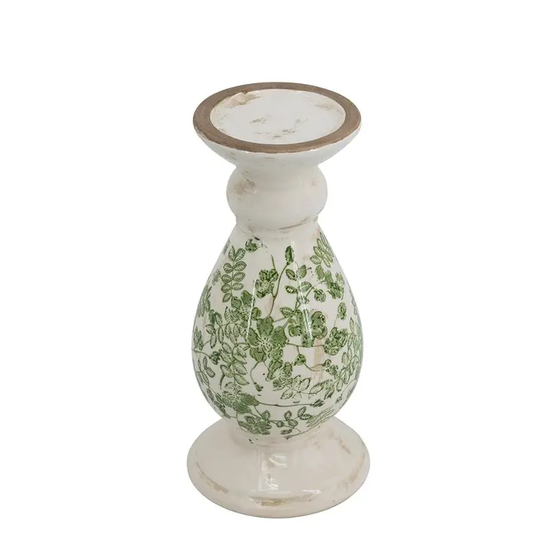 Small White Ceramic Candle Holder
