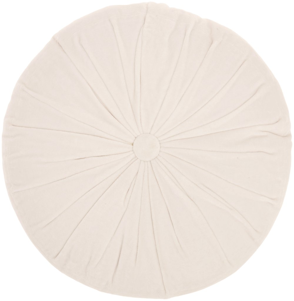 Sofia Round Light Gray Throw Pillow
