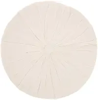 RC190 CREAM 016016 ROUND Sofia Round Light Gray Throw Pillow