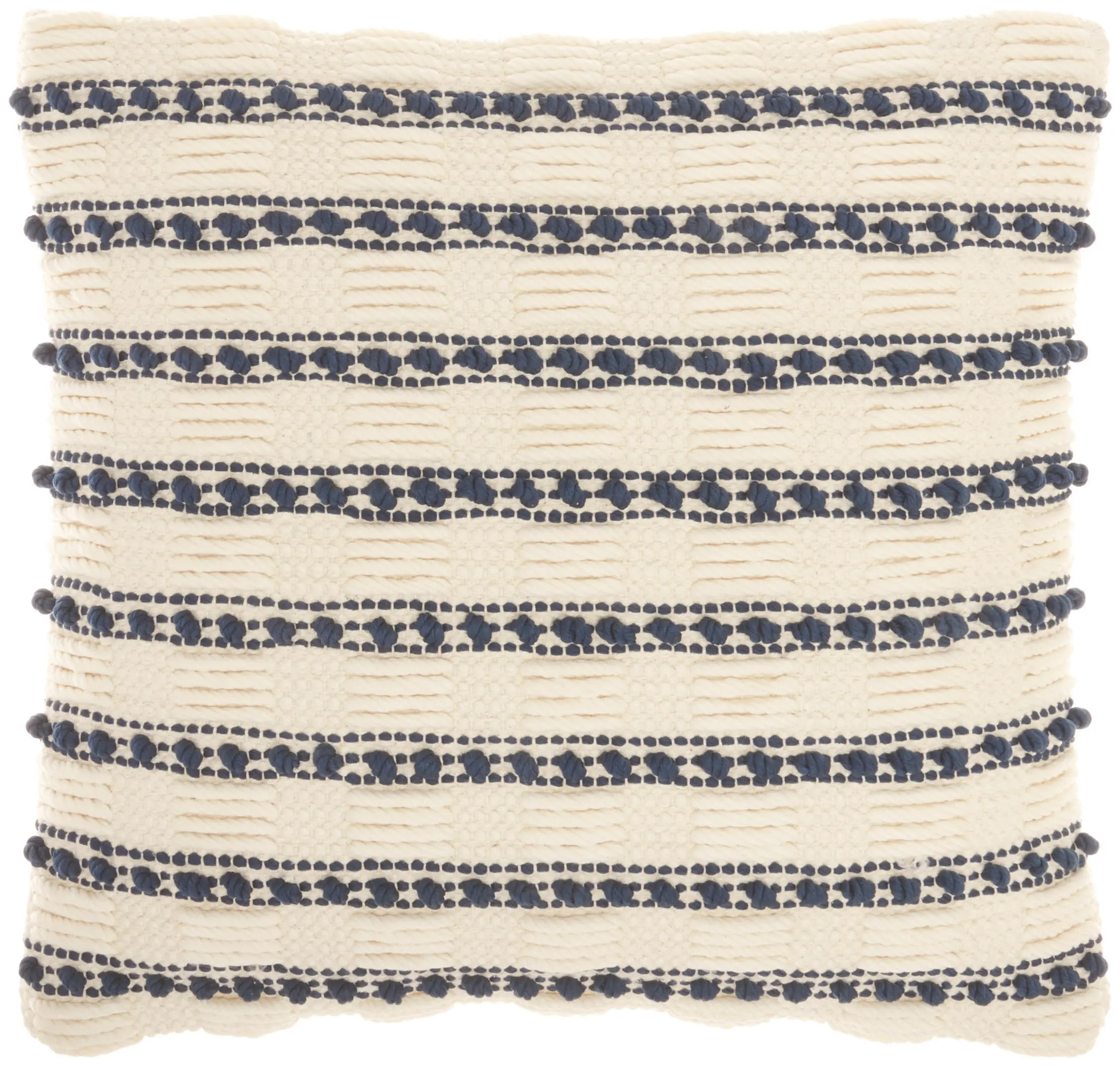 18  Square Ivory and Navy Throw Pillow-1