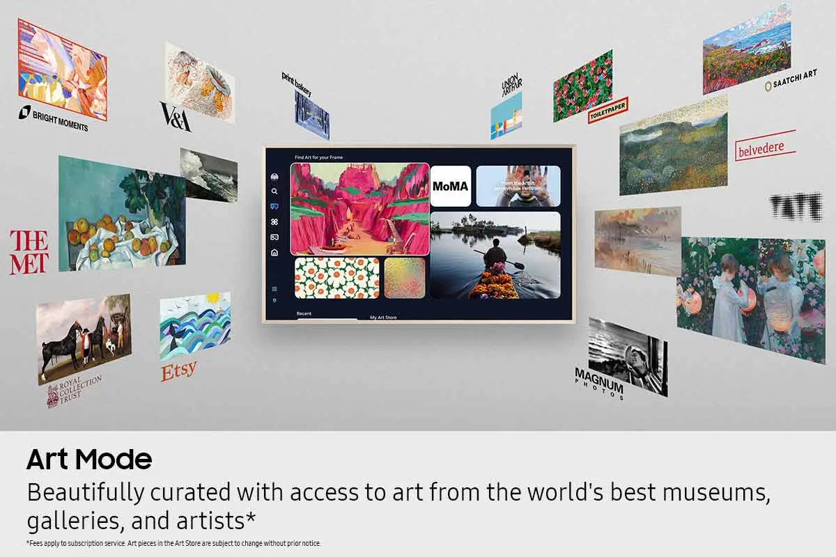 QN85LS03FWFXZA Samsung 85” The Frame Pro Series QLED 4K Slim Fit Wall Mount Included-8