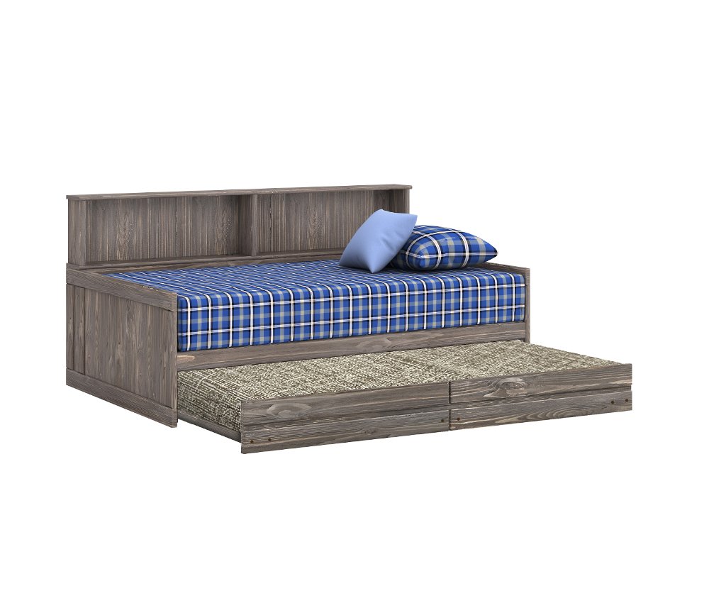 B-Two Jr. Roomsaver Driftwood Gray Twin Trundle Bed