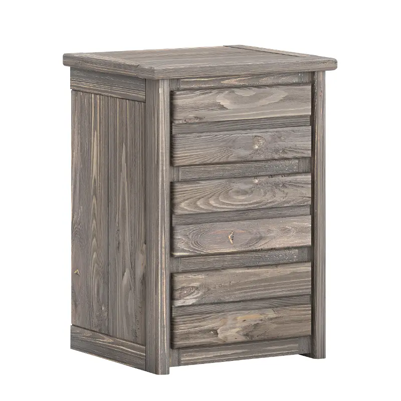B-Two Rustic Gray Nightstand