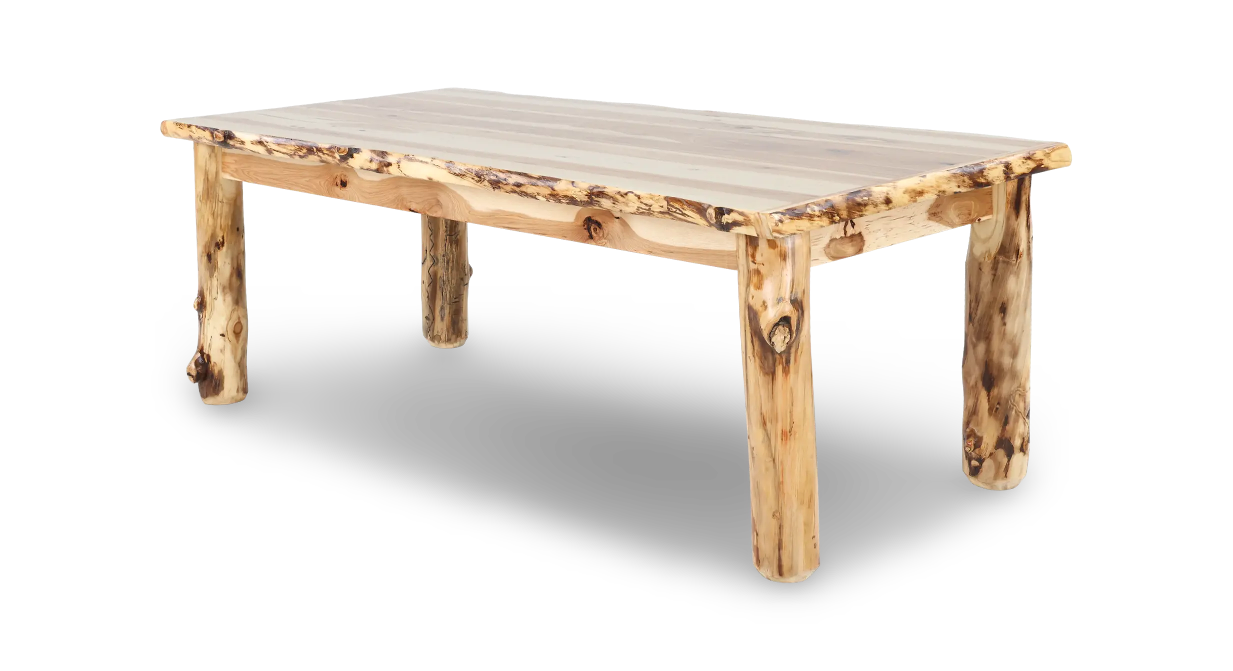 Aspen Natural Log Dining Table-5