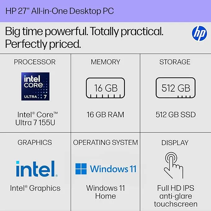 HP-27-CR1180 HP 27  HP-27-CR1180 All-in-One Desktop Comptuer-3