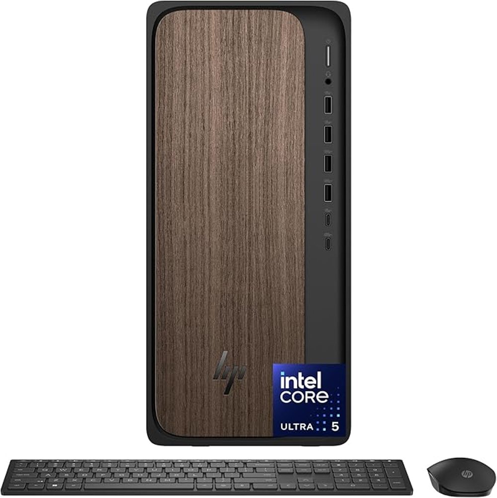 HP OmniDesk Desktop PC Computer - Dark Wood