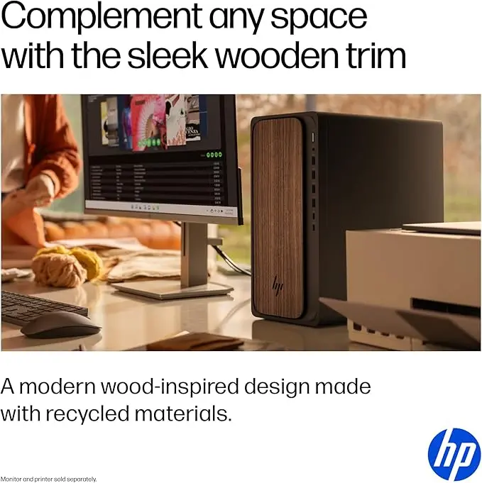 HP-ODM03-0010 HP OmniDesk Desktop PC Computer - Dark Wood-4