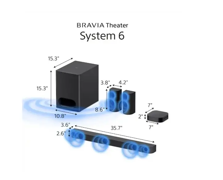 HTB600 Sony Black BRAVIA Theater Bar 6, 3.1.2ch with Wireless Subwoofer, Dolby Atmos-3