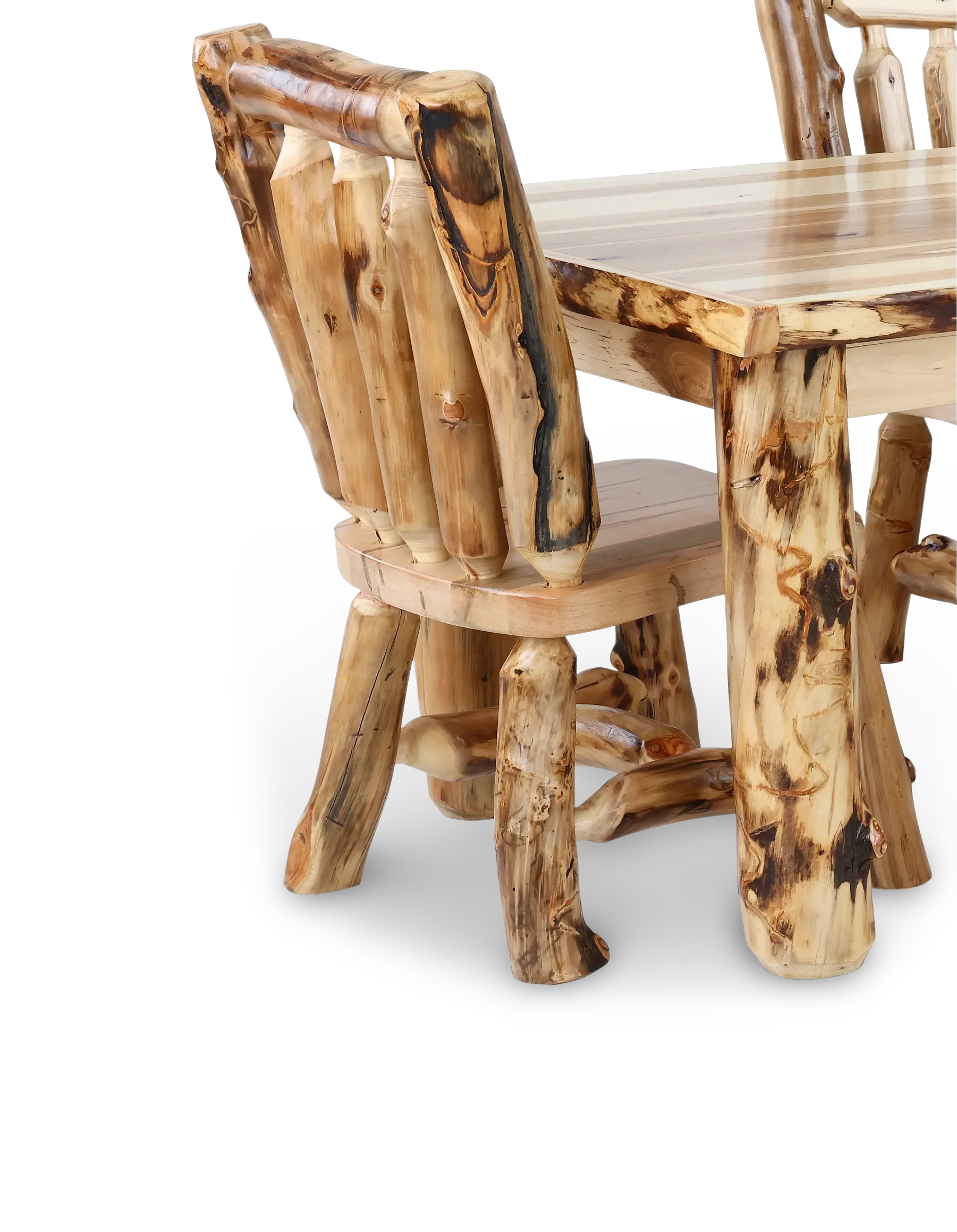 Aspen Natural Log 5-Piece Dining Set-6