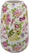 11.75  Pink and Yellow Floral Vase