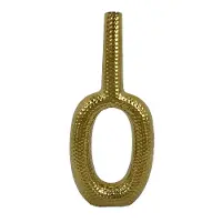 Iris 16  Gold Ceramic Vase