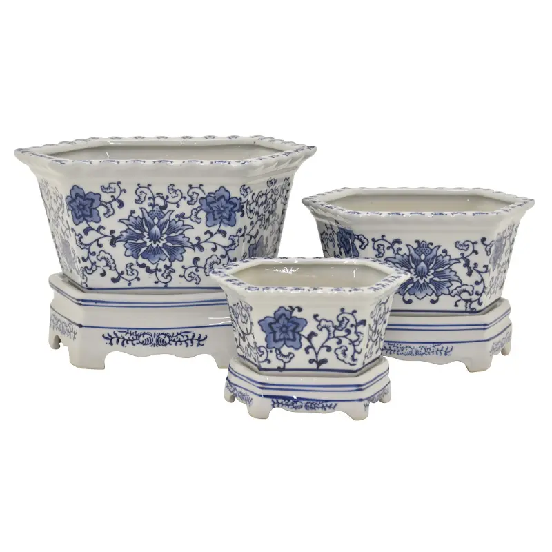 Floral Patterned Small Planter