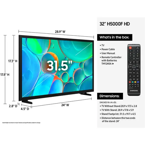 UN32H5000FFXZA Samsung H5000F 32  HD HDR Smart LED TV-3