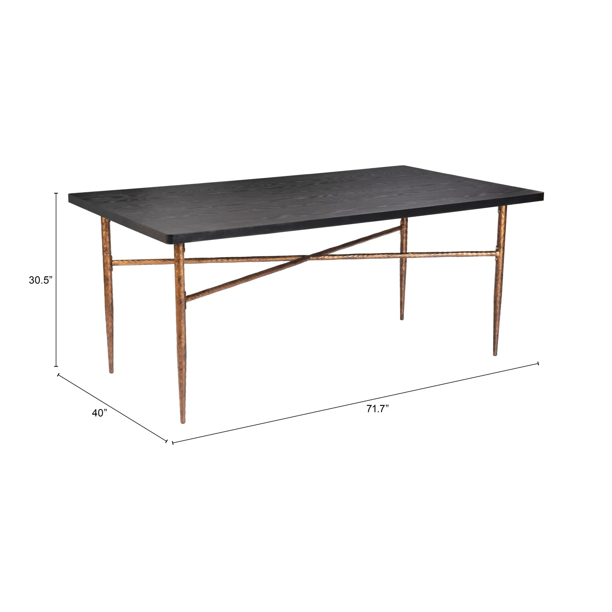 Nola Black and Bronze Dining Table-3
