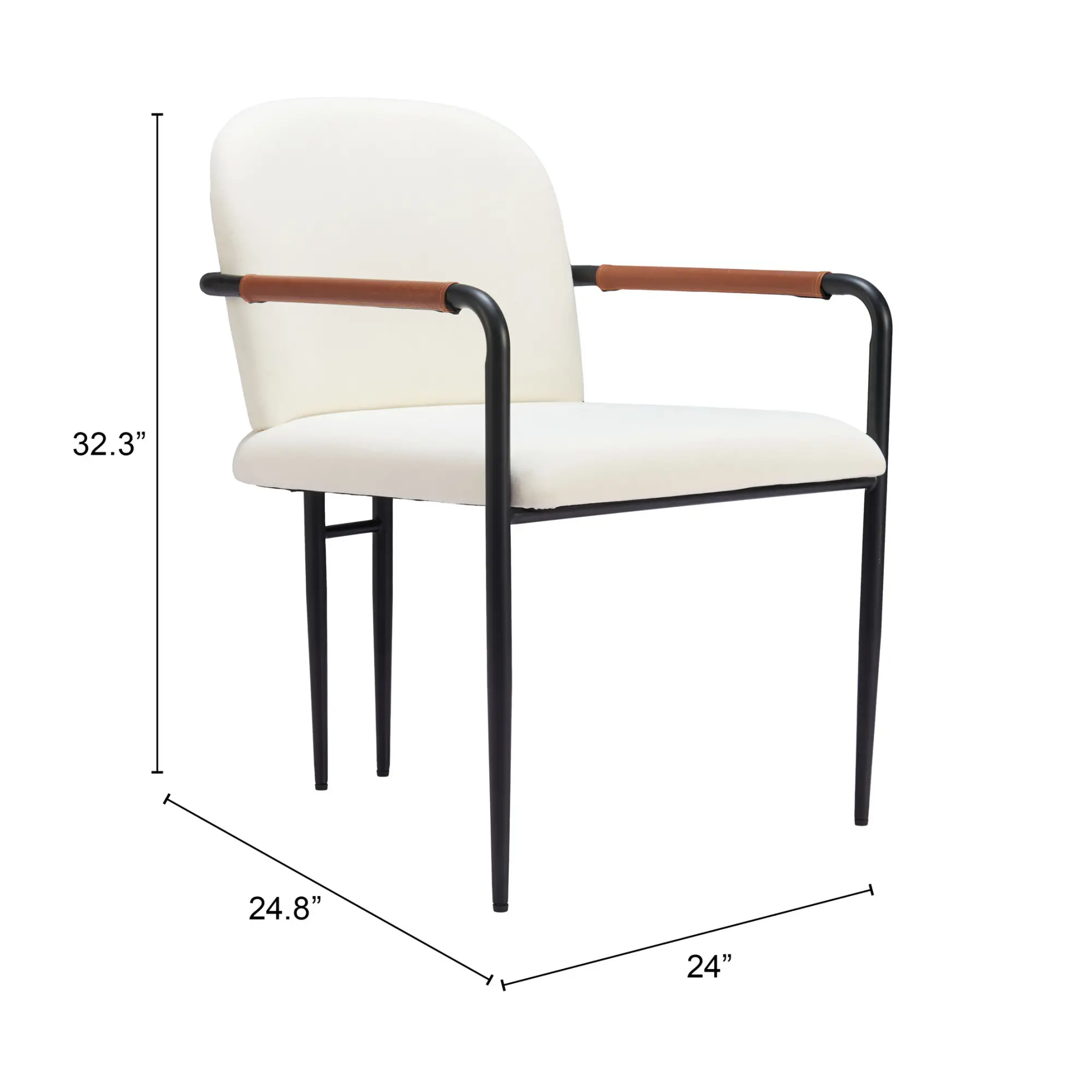 Silas Cream Upholstered Dining Chair-7