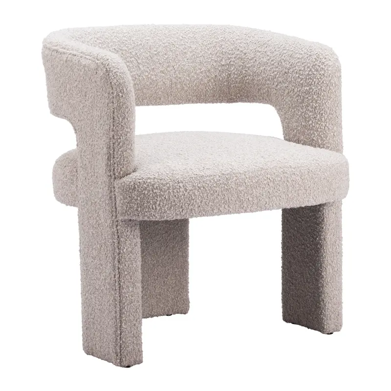 Jade Sandy Beige Boucle Accent Chair