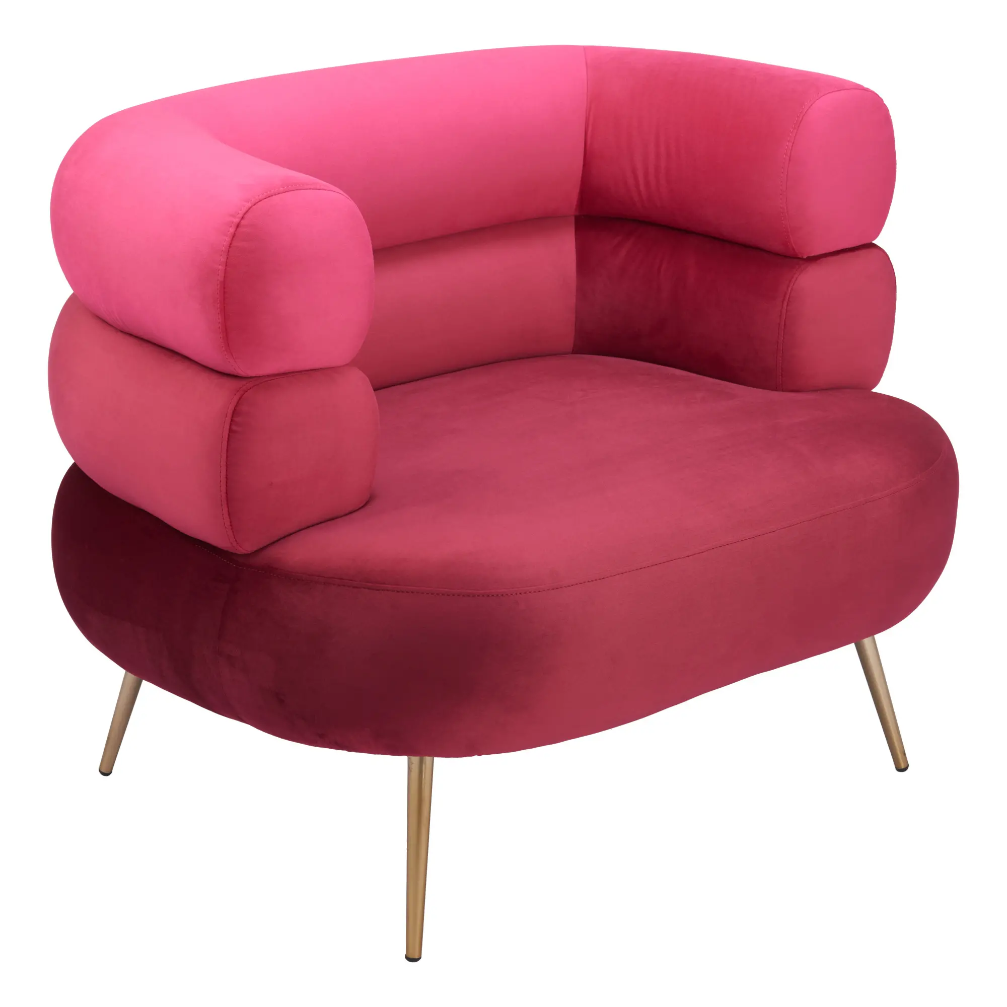 Aeris Red Velvet Accent Chair-1