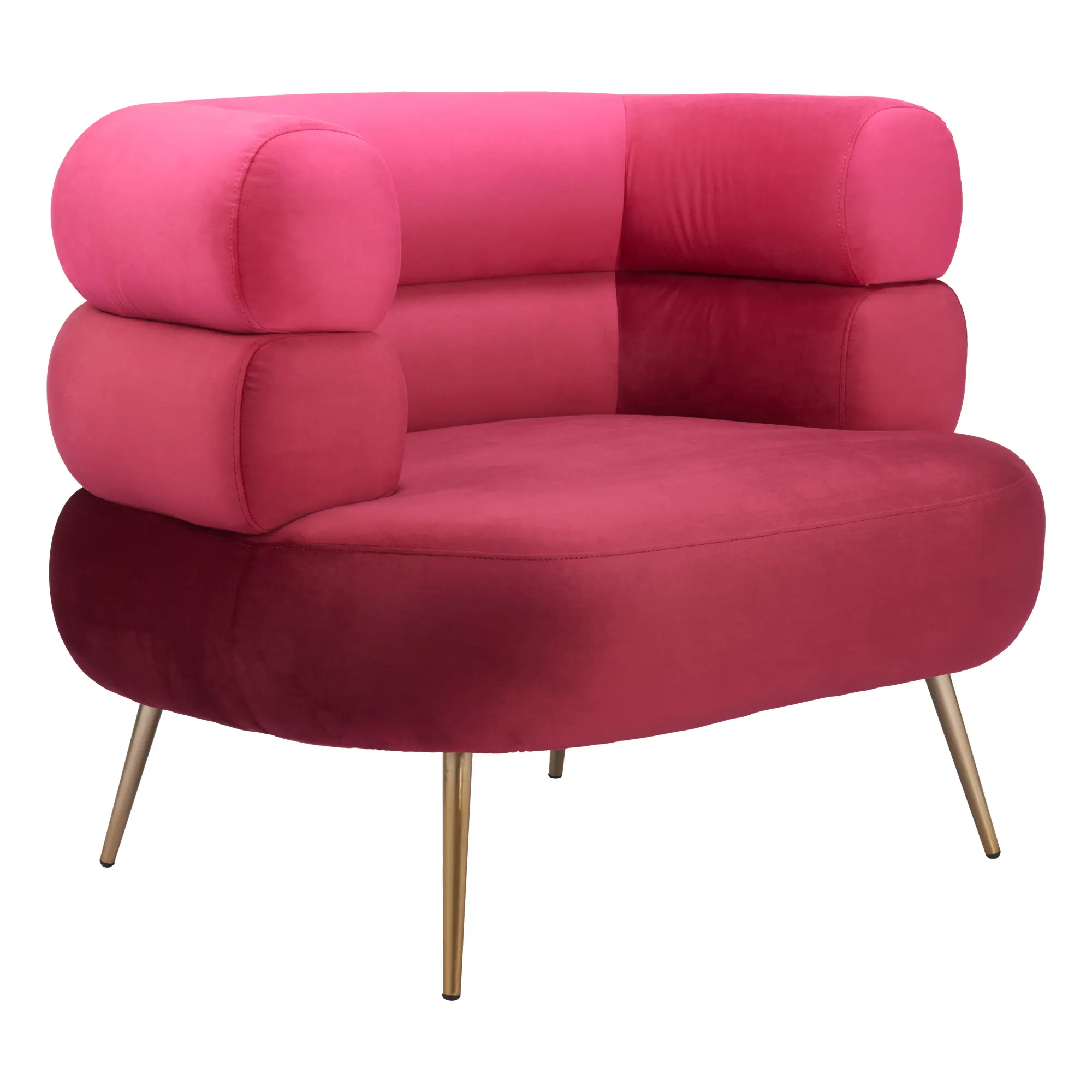 Aeris Red Velvet Accent Chair-5