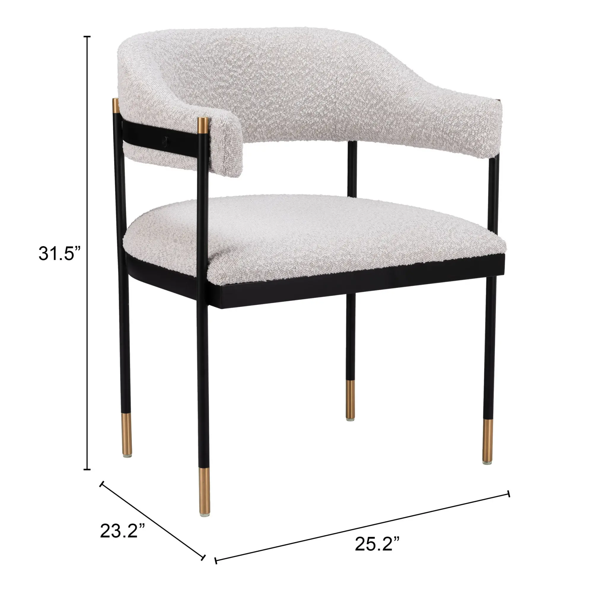 Zane Misty Gray Upholstered Dining Chair-3