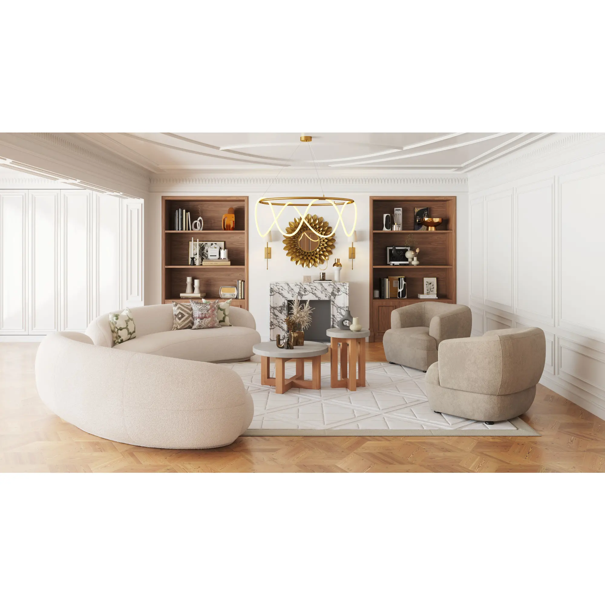 Bennett Golden Beige Velvet Accent Chair-3