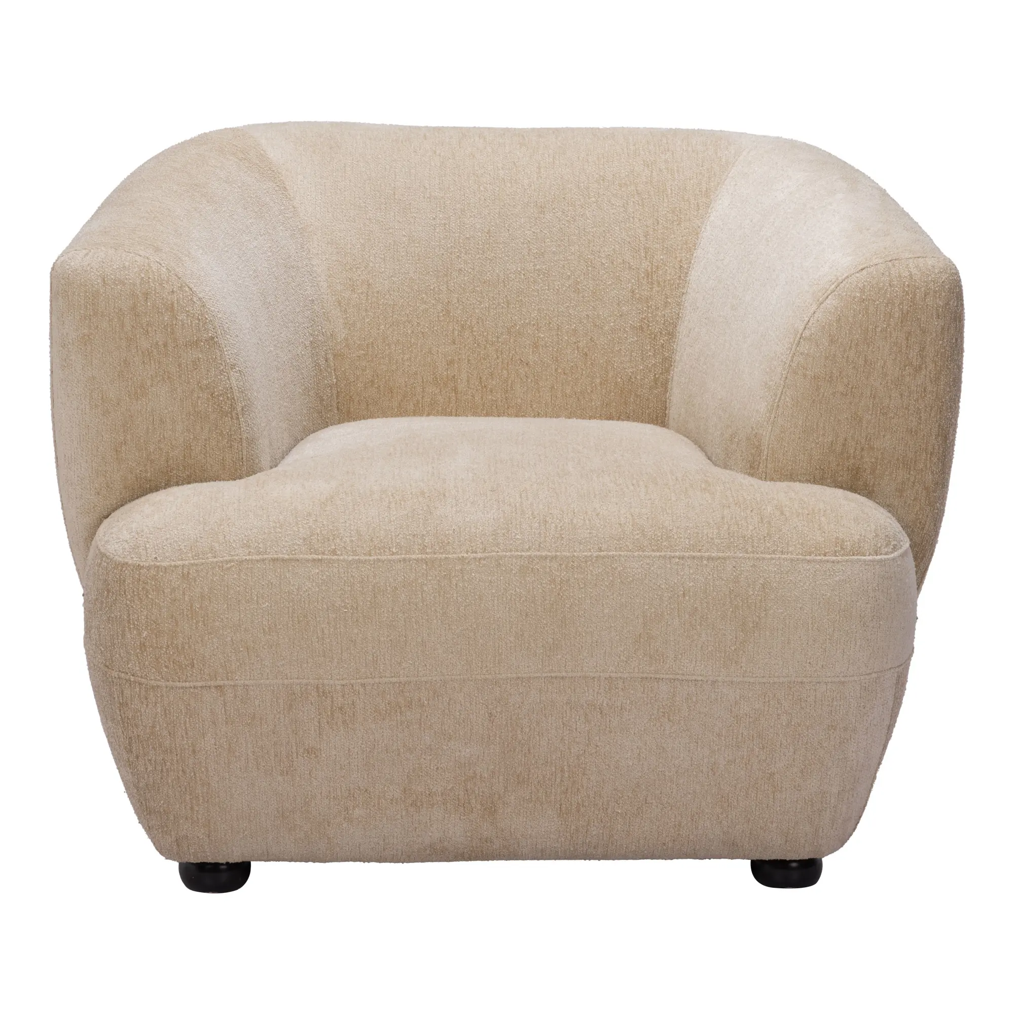 Bennett Golden Beige Velvet Accent Chair-1