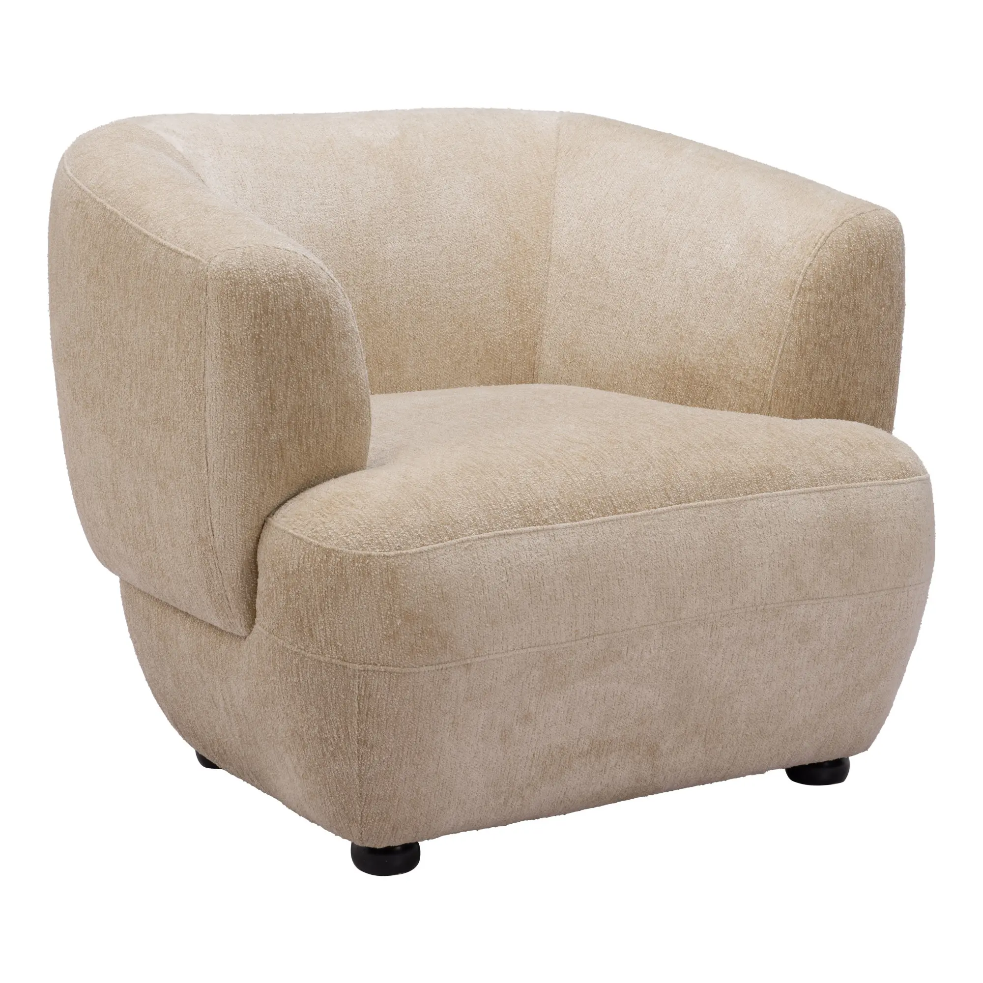 Bennett Golden Beige Velvet Accent Chair-4