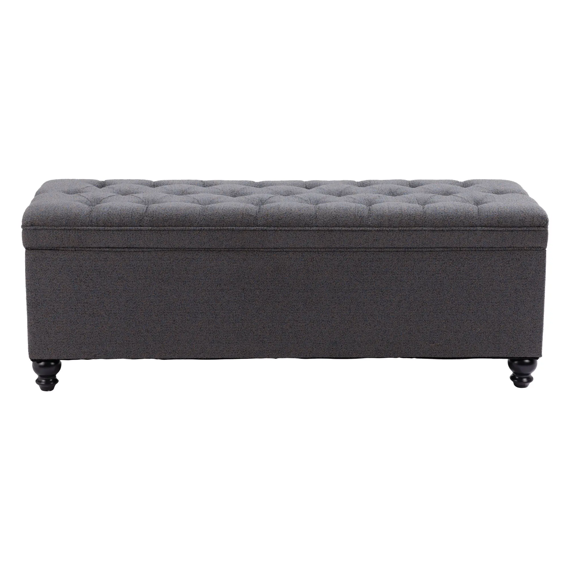 Hamilton Gravel Gray Storage Bench-1